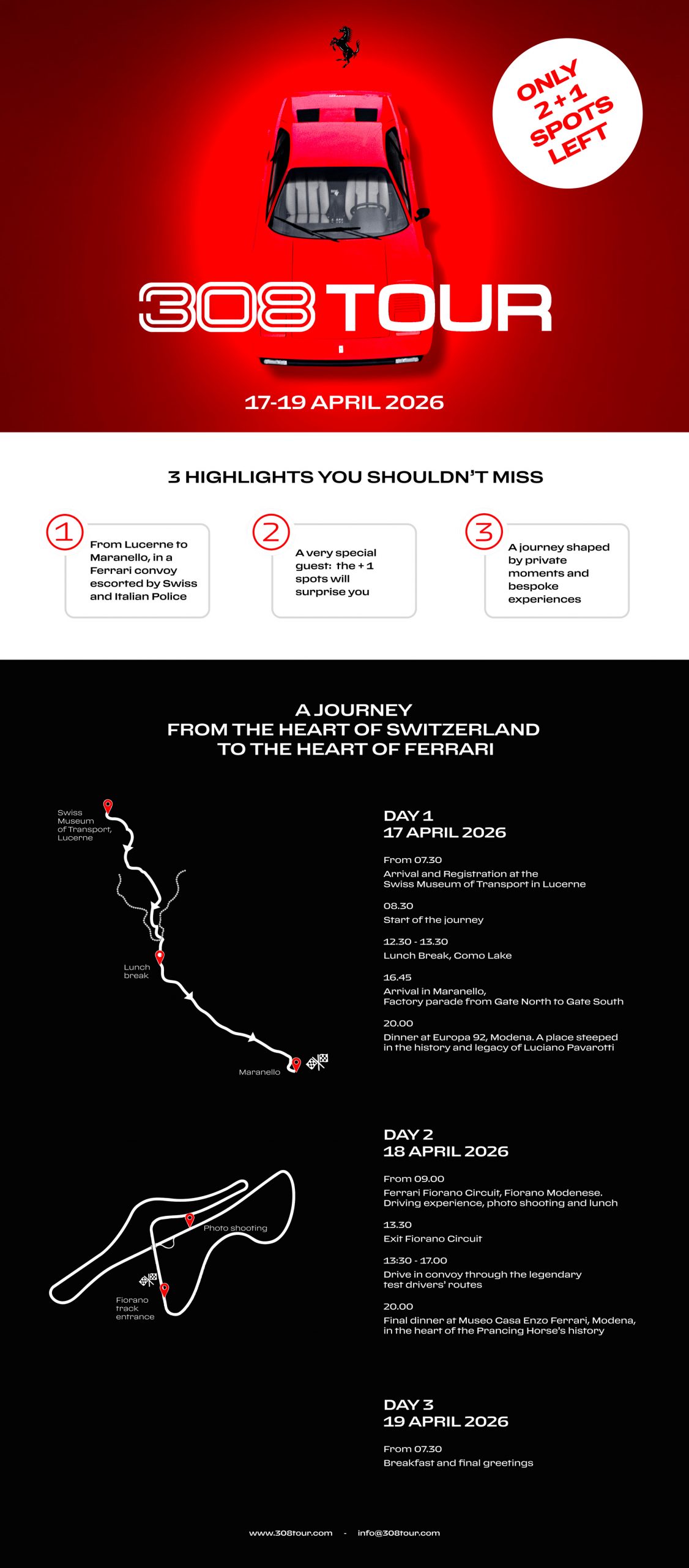 308 Tour Flyer, only 2+1 spots left